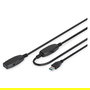 Digitus Cable de Extensión Activo USB 3.0, 15m, Negro (Ver. USB 3.2 Gen 1, 5 Gbit/s)