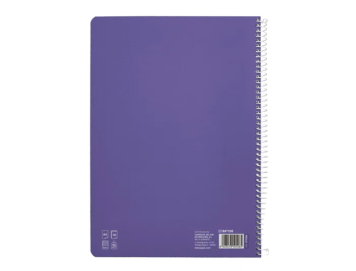 Liderpapel Cuaderno Espiral Pautaguía A4 Tapa Dura Lila Liderpapel Cuaderno Espiral Pautaguía A4 Tapa Dura Lila