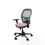 PIQUERAS Y CRESPO Silla de oficina Jorquera Rosa con Brazos 3D