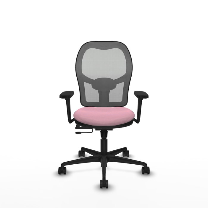 PIQUERAS Y CRESPO Silla de oficina Jorquera Rosa con Brazos 3D