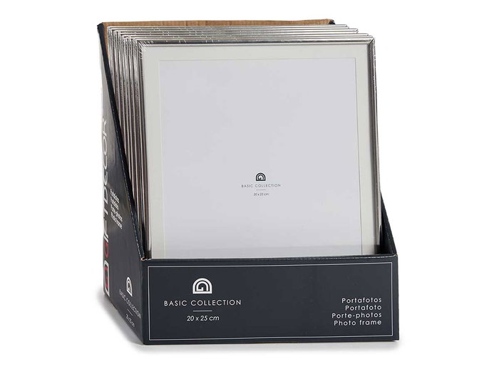 Giftdecor Portafotos Acero Plateado 20x25 cm (Set de 12)