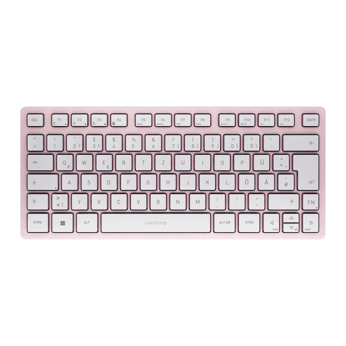 Cherry JK-7100DE-19 KW 7100 Mini Teclado Bluetooth Inalambrico Aleman QWERTZ Rosa Cherry JK-7100DE-19 KW 7100 Mini Teclado Bluetooth Inalambrico Aleman QWERTZ Rosa
