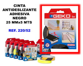 Cinta antideslizante adhesiva 25mm x 5mt negra