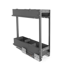 HERRAJES ALK Botellero Extraible Bacán M150/M300 con 2 Bandejas Acabado Antracita