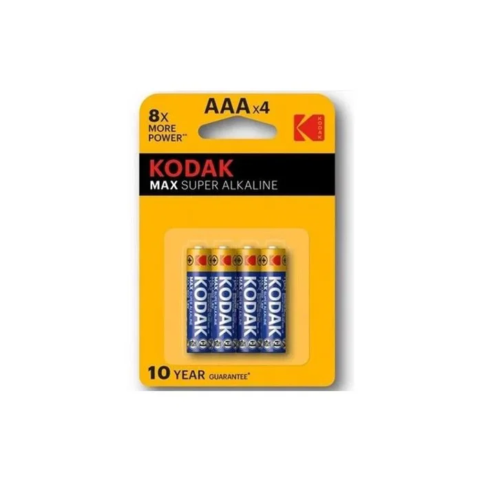 Kodak Pilas AAA Alcalinas MAX Super Power 1.5V, Blister de 4 Unidades