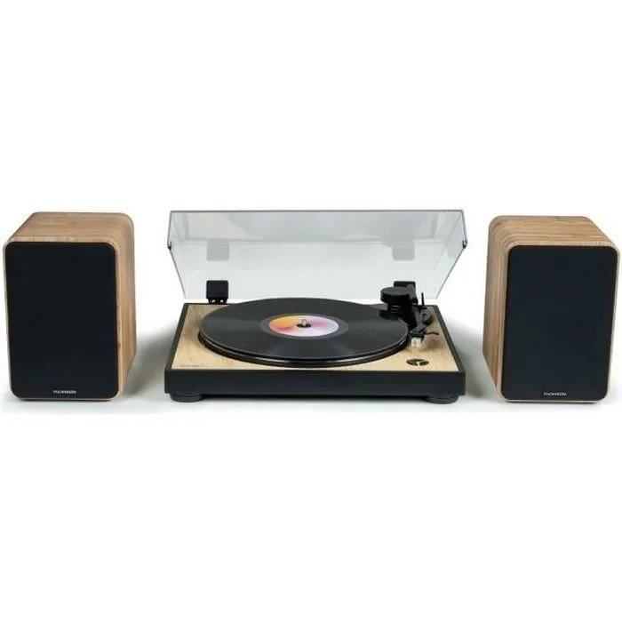 Thomson THO3499550387872 WS602DUO - Juego de 2 altavoces con caja de madera, 100W, Bluetooth 5.0, 2 salidas RCA, Madera clara Thomson THO3499550387872 WS602DUO - Juego de 2 altavoces con caja de madera, 100W, Bluetooth 5.0, 2 salidas RCA, Madera clara