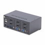Startech Switch KVM de 2 Puertos DisplayPort para 2 Monitores, Soporta Resolución 4K a 60Hz