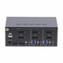 Startech Switch KVM de 2 Puertos DisplayPort para 2 Monitores, Soporta Resolución 4K a 60Hz