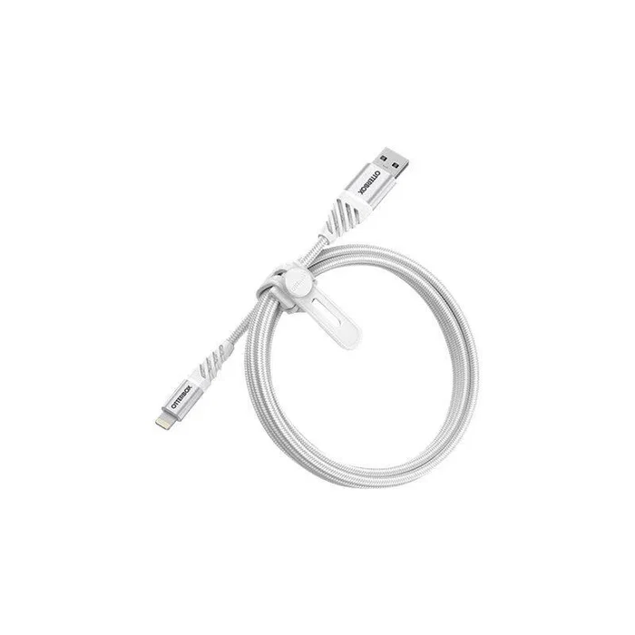 OtterBox Premium Cable Lightning USB a Lightning 1m Blanco Nube - MFi, 3A, Resistente con Anodizado, Compatible iPhone 11, Pro, X, 8, 7, iPad Air, iPad Pro, iPad mini