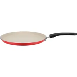 GSW Crepera 456715 de Aluminio con Exterior de Silicona Roja, 26 cm, para Todo Tipo de Fuegos Incluida Inducción, con Espátula