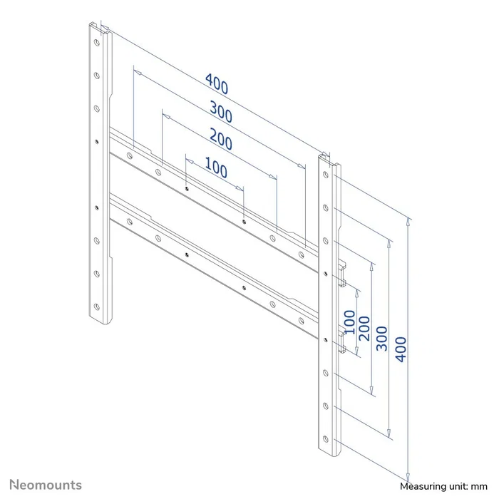 NeoMounts FPMA-VESA425 Adaptador de Montaje VESA para TV, Conversor de Patrón 100x100 a hasta 400x400 mm, para Pantallas de 27"-60", 20 kg Máximo, Negro