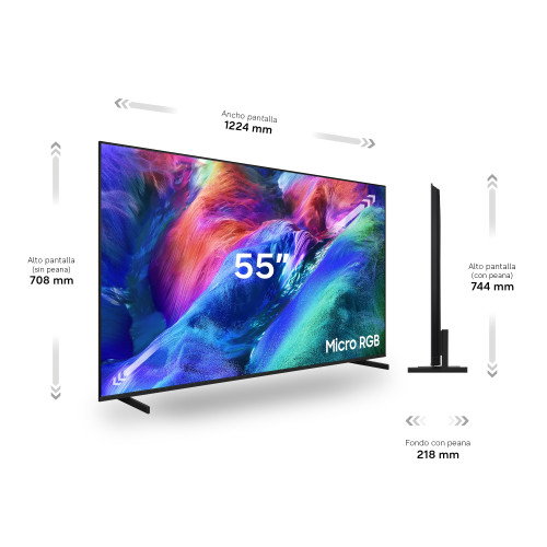 Samsung Micro RGB R85H 55 pulgadas 4K Smart TV Titan Black