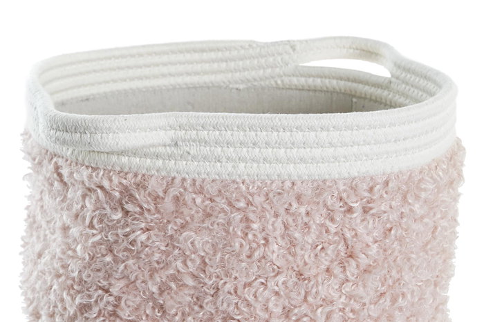 DKD Home Decor Set de 3 Cestas de Algodón Rosa Palo, Gris Oscuro y Beige DKD Home Decor Set de 3 Cestas de Algodón Rosa Palo, Gris Oscuro y Beige