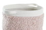 DKD Home Decor Set de 3 Cestas de Algodón Rosa Palo, Gris Oscuro y Beige