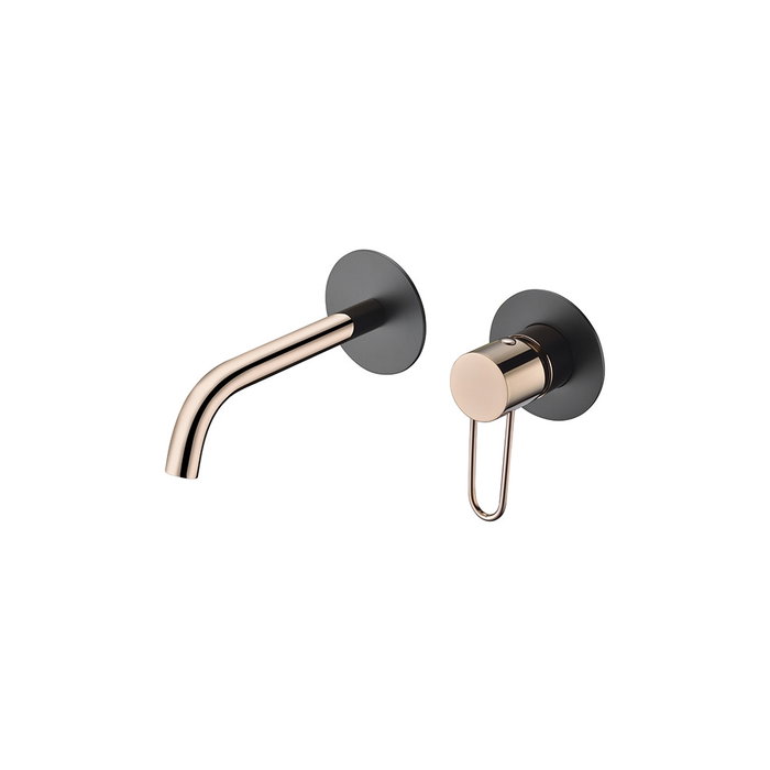 IMEX Monomando Empotrado Lavabo Milos Negro Mate/Oro Rosa IMEX Monomando Empotrado Lavabo Milos Negro Mate/Oro Rosa