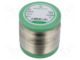 BROQUETAS Estaño Sn99Cu0,7Ag0,3 Libre de Plomo 0,5 mm 0,5 kg