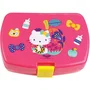 Fun House - Juego de Vajilla Hello Kitty con Vaso, Platos (16 cm y 22 cm), Cubiertos, Botella de Agua y Caja para Aperitivos