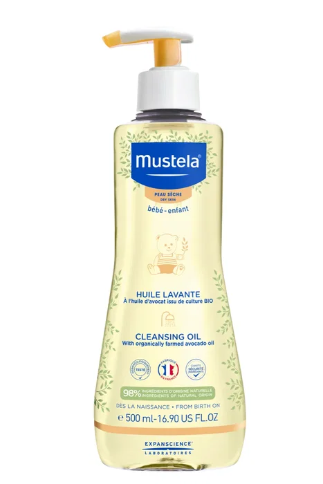 Mustela Aceite Limpiador para Baño y Ducha Piel Seca 500 ml