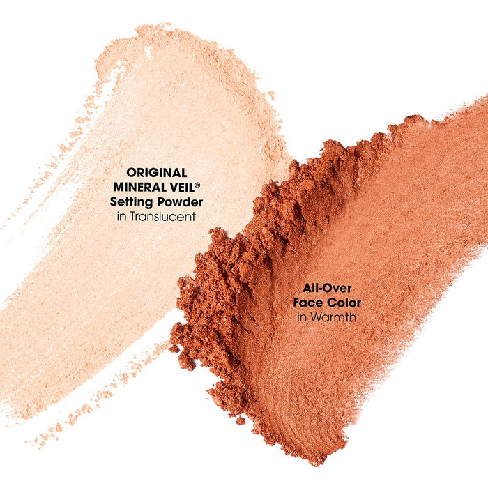 Bare Minerals Mineral Veil Polvo Suelto Fijador + Bronceador Estuche 2 Piezas