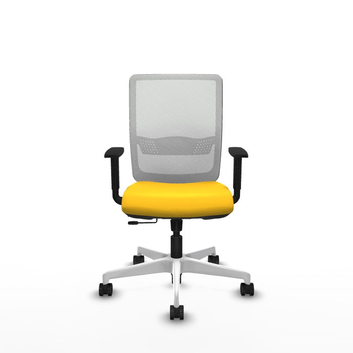 PIQUERAS Y CRESPO Silla de oficina Haches con mecanismo Sincro/Traslack Amarillo y Blanco PIQUERAS Y CRESPO Silla de oficina Haches con mecanismo Sincro/Traslack Amarillo y Blanco