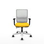 PIQUERAS Y CRESPO Silla de oficina Haches con mecanismo Sincro/Traslack Amarillo y Blanco