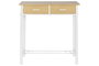 DKD Home Decor Mesa Basicos Natural Blanco Metal MDF 50 x 84 x 80 cm Set de 3