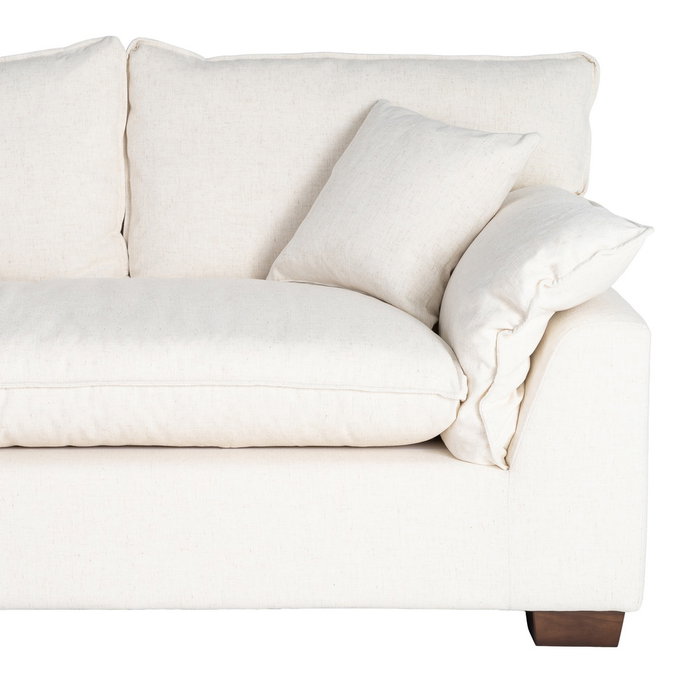 Sofá 2 Plazas Crema Tejido 178 X 101 X 71 cm