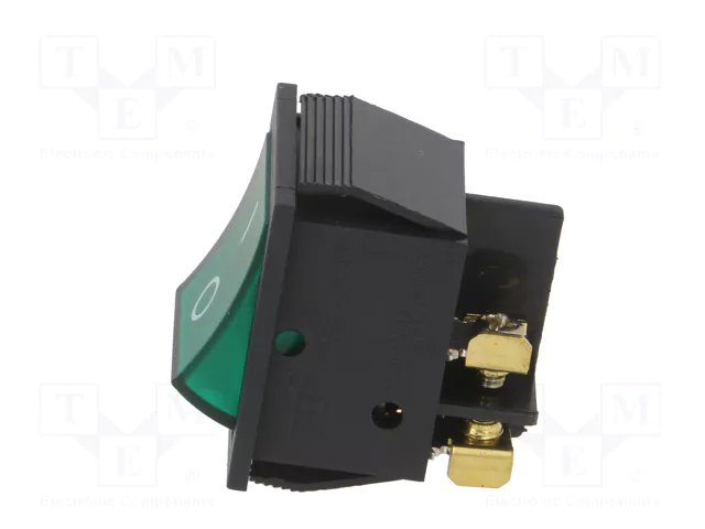 ORNO Interruptor Rocker DPST Verde OFF-ON