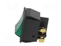 ORNO Interruptor Rocker DPST Verde OFF-ON