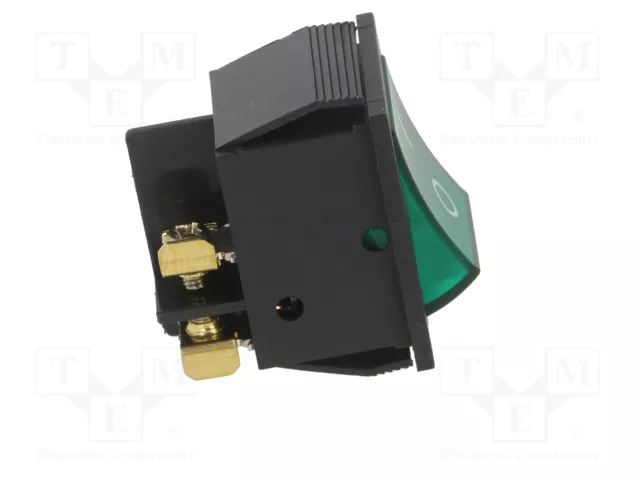 ORNO Interruptor Rocker DPST Verde OFF-ON