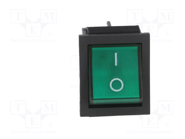 ORNO Interruptor Rocker DPST Verde OFF-ON