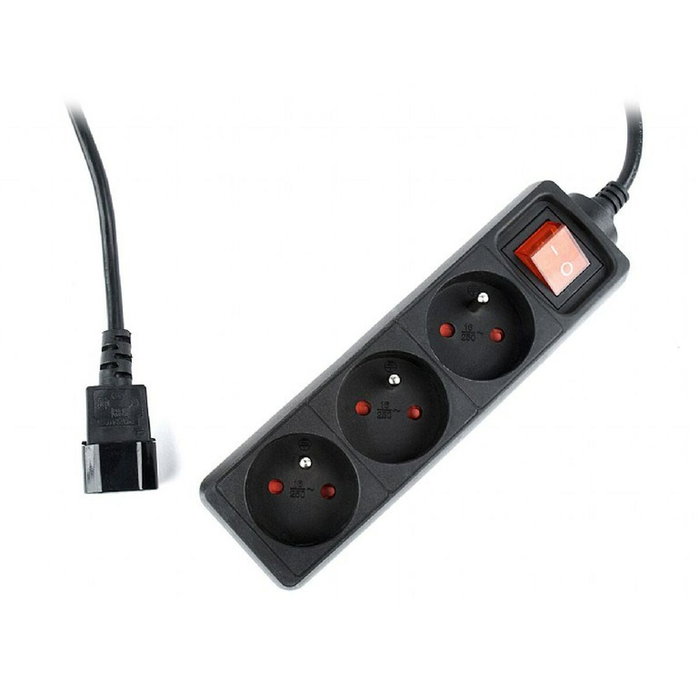 Gembird Energenie EG-PSU3F-01 Regleta con 3 salidas AC y cable de 0,6 m Negro Gembird Energenie EG-PSU3F-01 Regleta con 3 salidas AC y cable de 0,6 m Negro