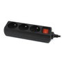 Gembird Energenie EG-PSU3F-01 Regleta con 3 salidas AC y cable de 0,6 m Negro