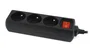 Gembird Energenie EG-PSU3F-01 Regleta de 3 salidas AC, 10 A, Negro