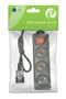 Gembird Energenie EG-PSU3F-01 Regleta de 3 salidas AC, 10 A, Negro