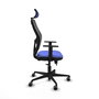 PIQUERAS Y CRESPO Silla de oficina Jorquera con mecanismo Sincro/Traslack, Azul claro y Negro