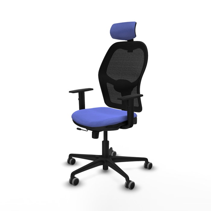 PIQUERAS Y CRESPO Silla de oficina Jorquera con mecanismo Sincro/Traslack, Azul claro y Negro PIQUERAS Y CRESPO Silla de oficina Jorquera con mecanismo Sincro/Traslack, Azul claro y Negro