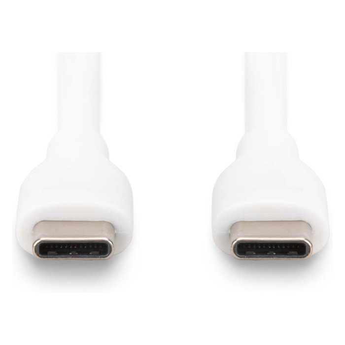Digitus Cable USB-C 2.0 Tipo C a C de Silicona 1m Blanco - Conectores Macho, Transmisión 0.48 Gbit/s, Carga PD 60W, Referencia: DIGITUS USB 2.0 Kabel Typ C -C Silikon St/St 1m weiss