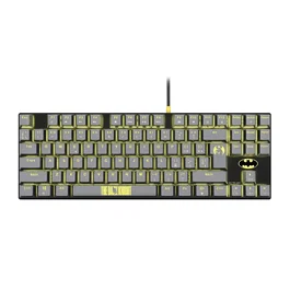 Blade Gaming BATPCKEY Teclado Mecánico Gaming Batman TKL QWERTY FR - Retroiluminación LED 9 Modos, Anti-Ghosting, Cable Trenzado 1.8m, Compatible PC/Mac/PS5/Switch/Xbox