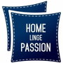 Home Linge Passion Juego de edredón de 3 piezas Azul, 220 x 240 cm