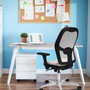 PIQUERAS Y CRESPO Silla de oficina Jorquera con mecanismo Sincro, Gris oscuro y Azul