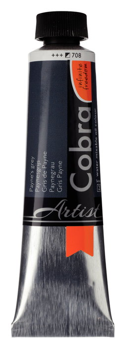 Cobra Artist Color Al Óleo Miscile Con Agua Gris Payne 708 40 ml Cobra Artist Color Al Óleo Miscile Con Agua Gris Payne 708 40 ml
