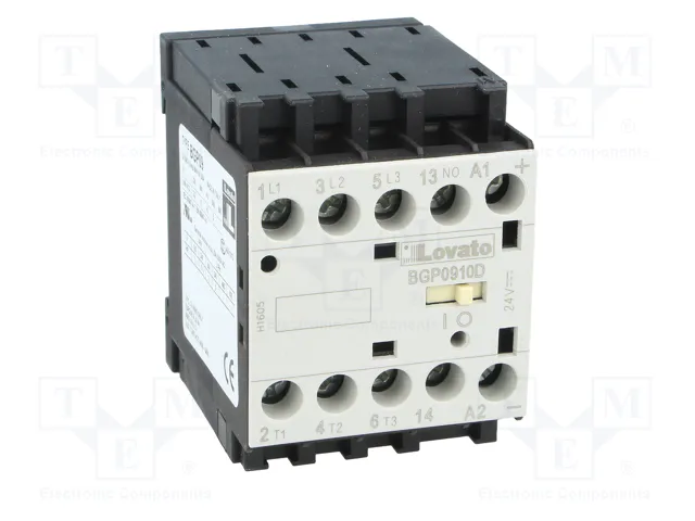 LOVATO ELECTRIC Contactor BG 3-polar 9A 24VDC