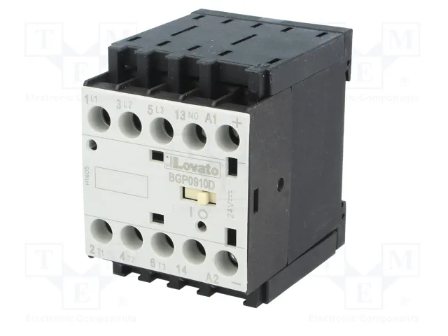 LOVATO ELECTRIC Contactor BG 3-polar 9A 24VDC