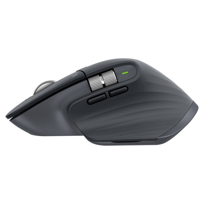 Logitech MX MASTER 3S Ratón Inalámbrico de Alto Rendimiento, 8000 DPI, Seguimiento sobre Cristal, Ergonómico, Bluetooth, Grafito