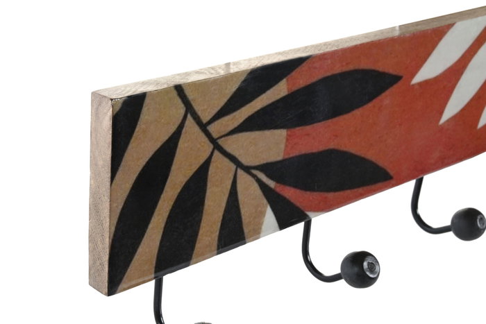 DKD Home Decor Perchero de Pared de Hojas Multicolor