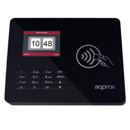 Approx appATTENDANCE02NF - Lector Control Presencia y Acceso con Pantalla TFT 2.8", RFID 125KHz, 100.000 Registros, Software Español, TCP/IP, IP54
