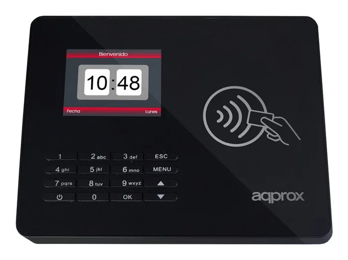 Approx appATTENDANCE02NF Lector de control de acceso y asistencia con pantalla TFT, teclado, RFID, 100k registros, Negro