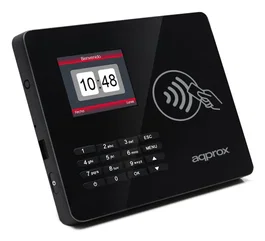 Approx appATTENDANCE02NF Lector de control de acceso y asistencia con pantalla TFT, teclado, RFID, 100k registros, Negro