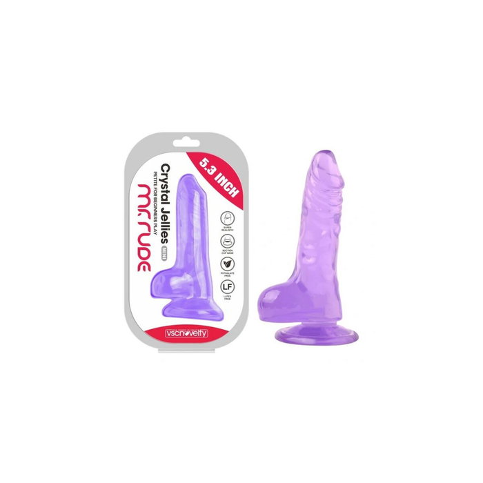 Consolador Realista VSCNOVELTY TPE Morado 13,5 cm Consolador Realista VSCNOVELTY TPE Morado 13,5 cm